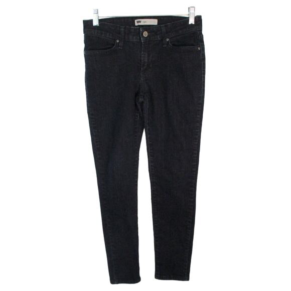 Levi's Women's Mid Rise Straight Leg Dark Wash Legging Blue Jeans Size 4M - Picture 1 of 9